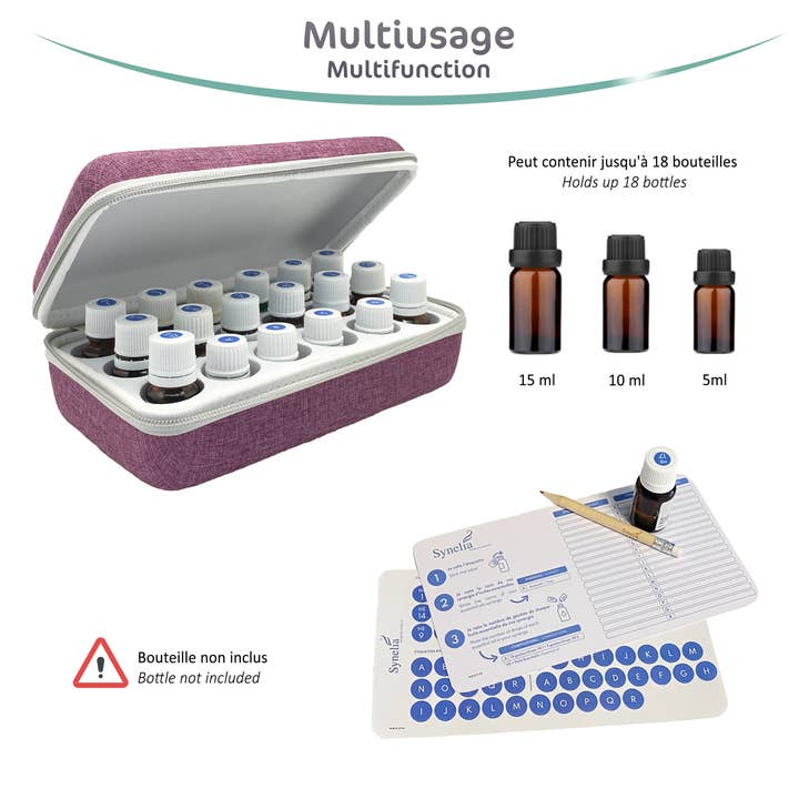 INNOBIZ - Wholesale Essential Oil Holder - Synelia case 18 essential oils - Purple2