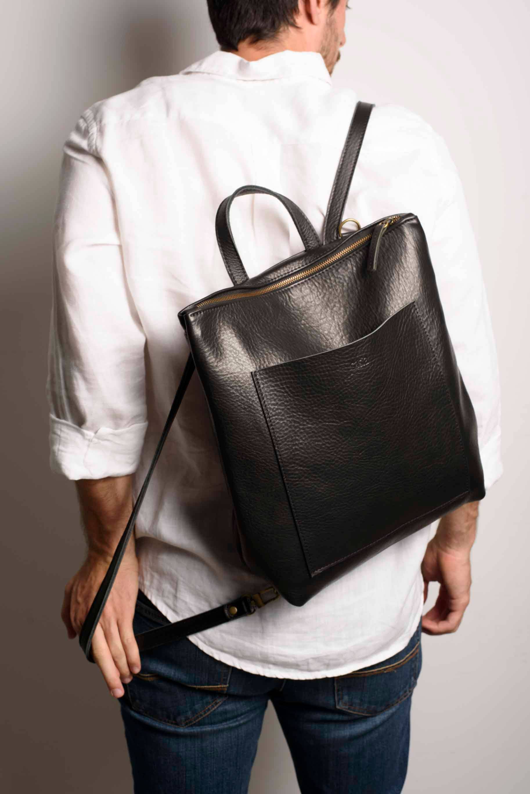 Casia Leather Bags – Großhandel Rucksack – Unisex – Konvertibler Lederrucksack | Unisex Rucksack | Laptop Tasche2