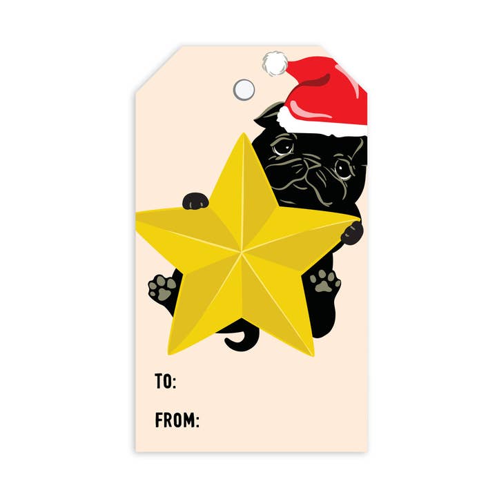Étiquettes cadeaux de Noël pour chiens pour la vente par Lucy Loves Paper