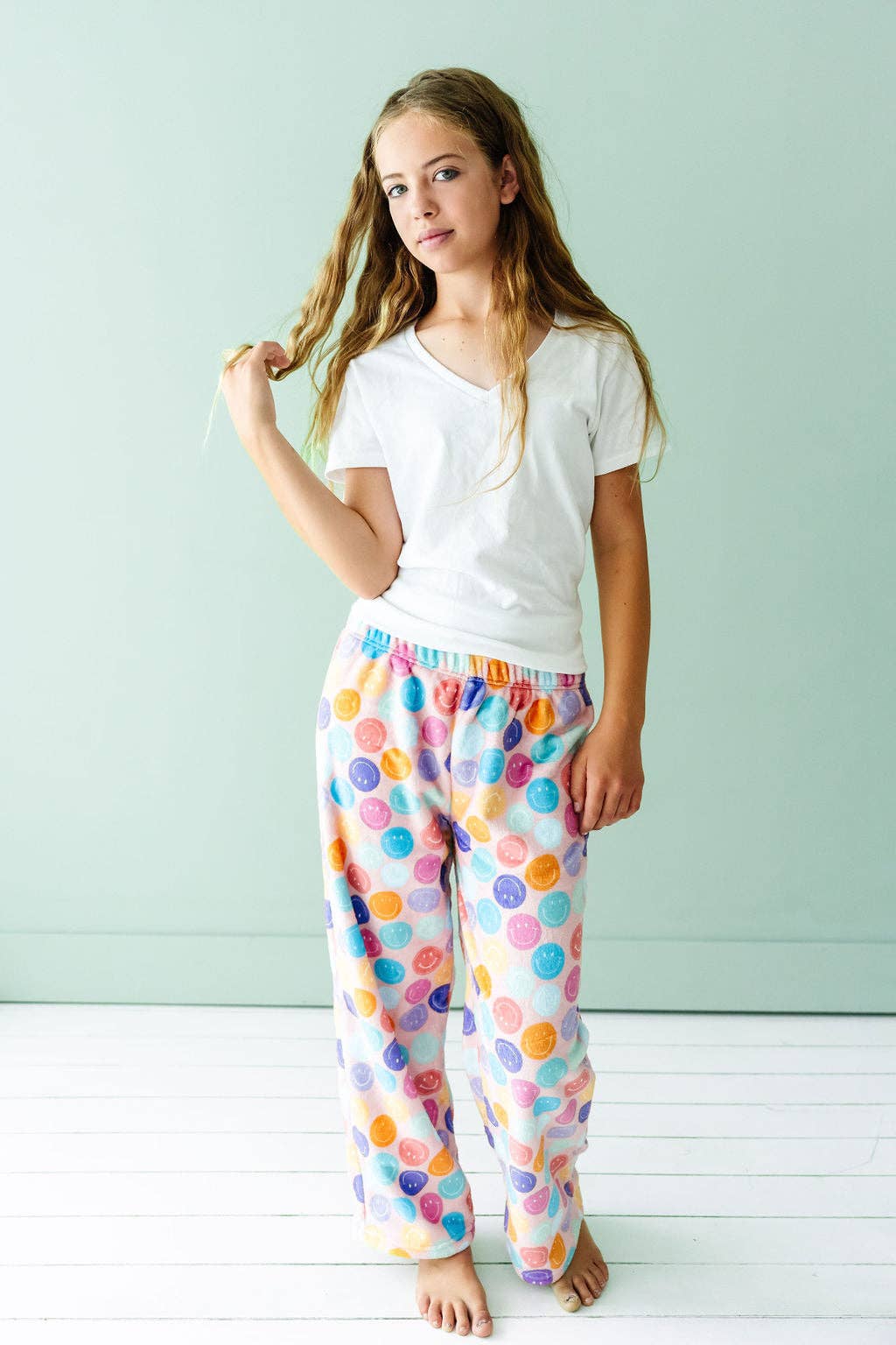 Macaron + Me - Wholesale Pants - Kids - Plush Pants-Smiles3