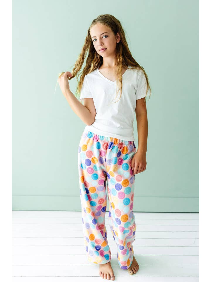 Macaron + Me - Wholesale Pants - Kids - Plush Pants-Smiles3