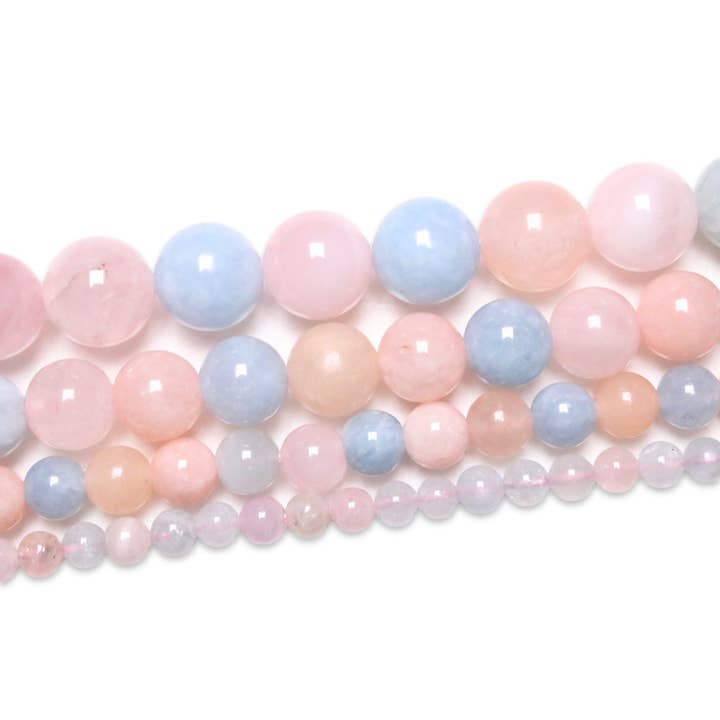 Fil de perle Morganite AA pour la vente par Foliesbijoux