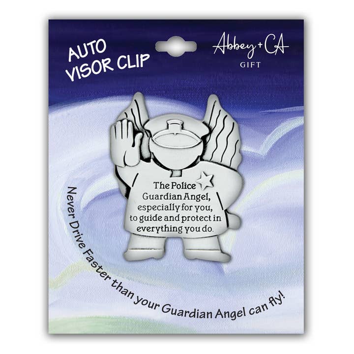 Police Angel Visor Clip for wholesale by Abbey + CA Gift