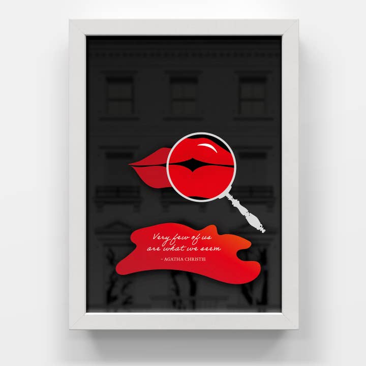 From the lips of Agatha Christie Art Print for wholesale by Namoh