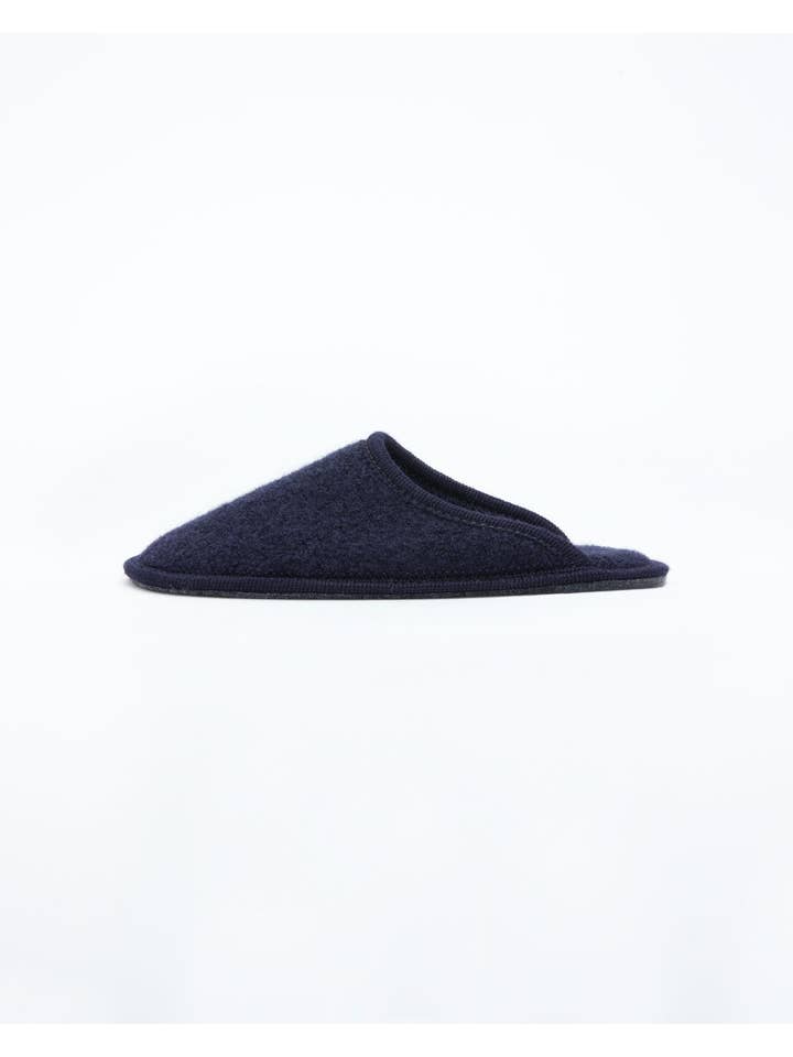Le Clare - Wholesale Slippers - Women's - Women's Boiled Wool Stella Slipper Navy