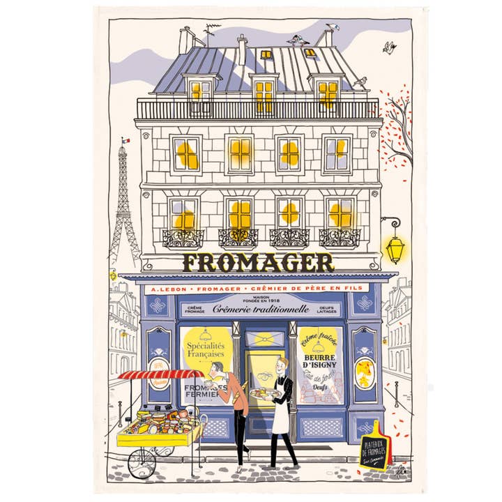 Clémentine Boutique - Wholesale Tea towel - Parisian Shops Tea Towels2