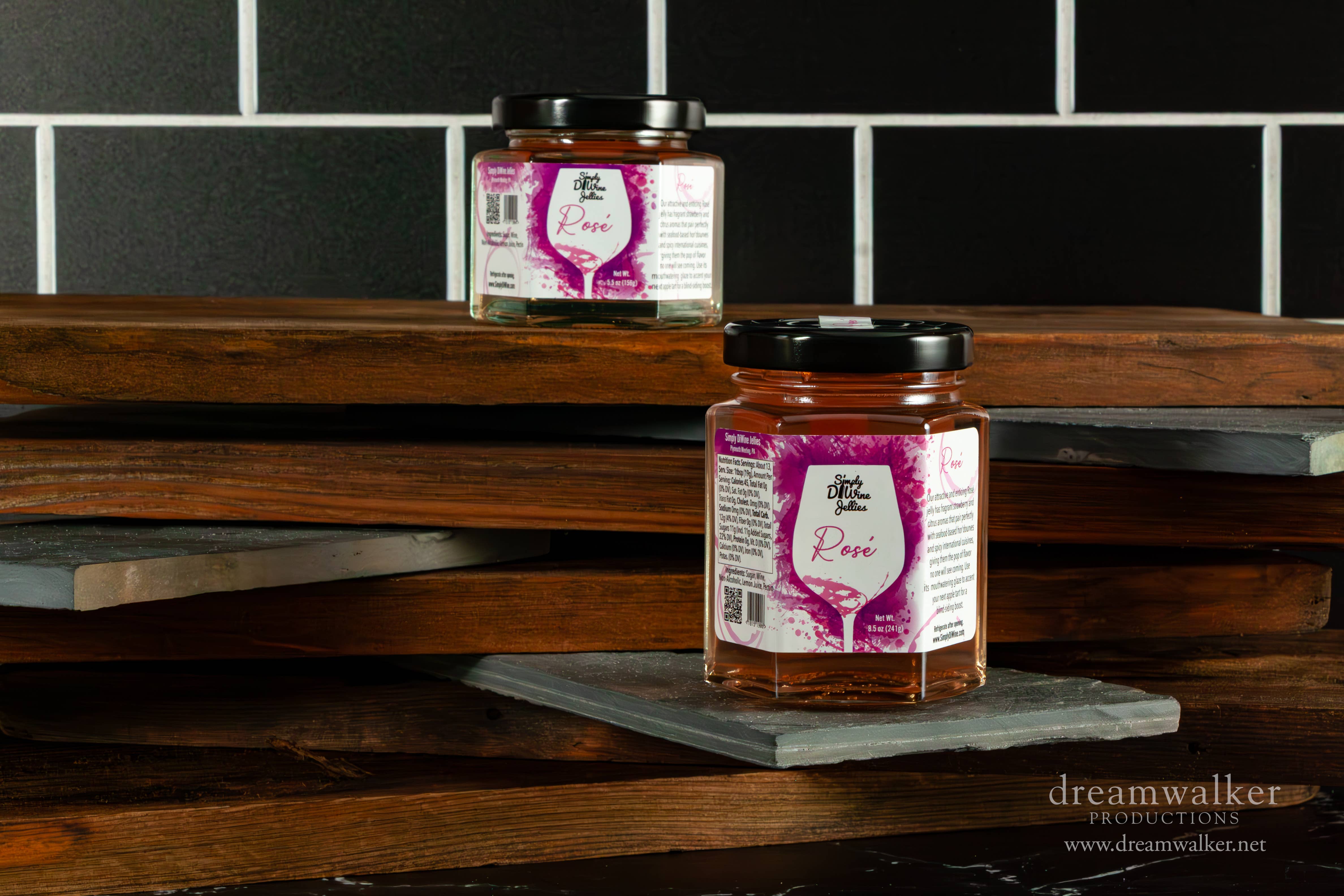 Simply DiWine Jellies, LLC - Vendita all'ingrosso Marmellata/Gelatina - Gelatina di Vino Rosé 240g3