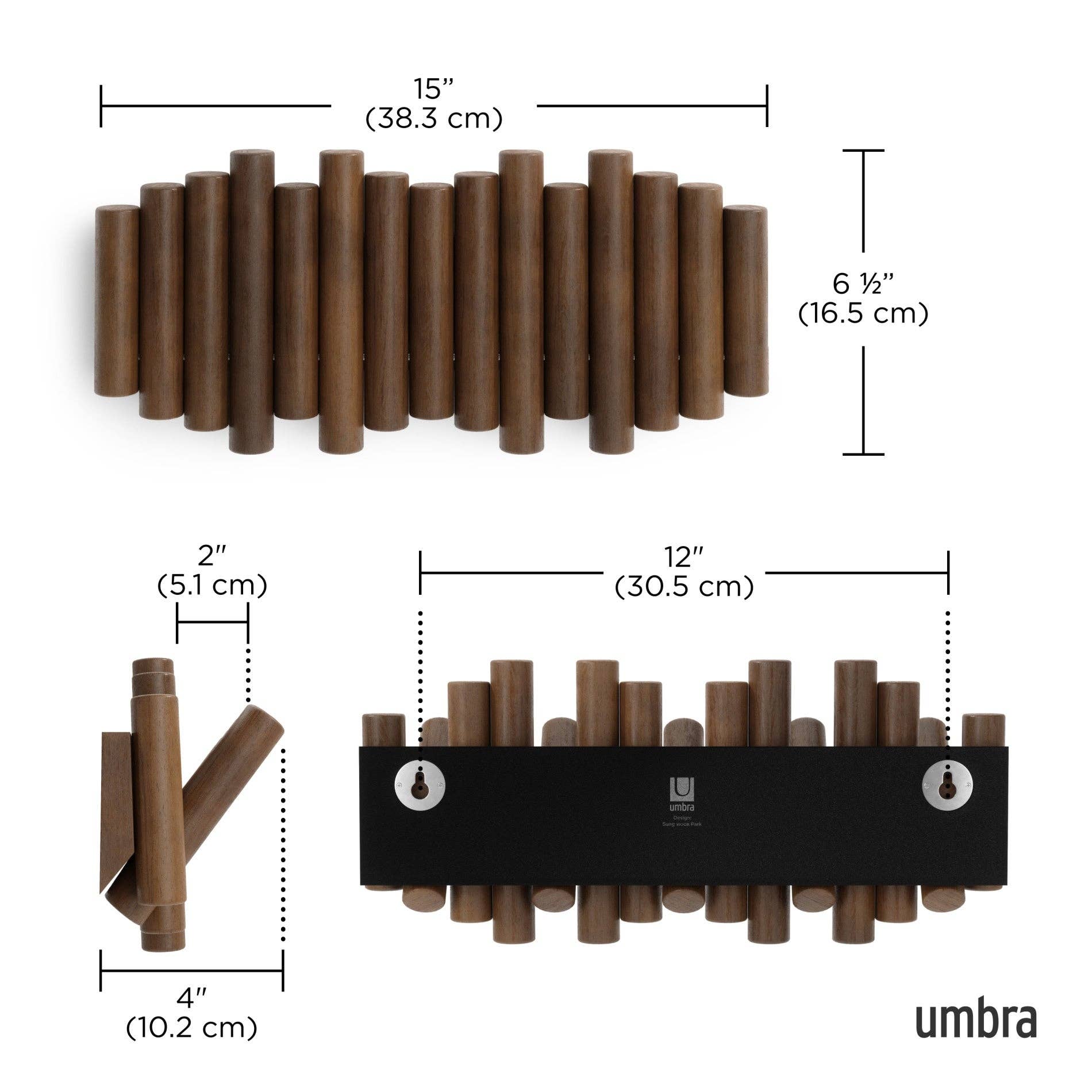 Umbra - Wholesale Wall Hook - Picket Wall-Mounted Coat Rack Rail Hook11