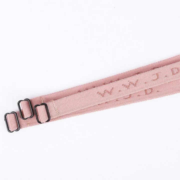 Swanson Christian Products - Wholesale Woven/Braided Bracelet - WWJD Bracelet - Pink - Pk254