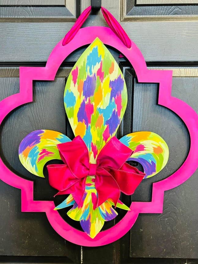 Été Coloré Fleur De Lis en Quatrefoil pour la vente par Chelle Belle's Creations