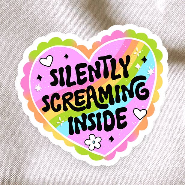 Pegatina Silently Screaming Inside para venta al por mayor de amarieacreates