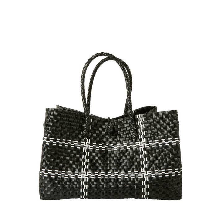 Sarah Stewart - Wholesale Tote Bag - Women's - The Midi Piper Tote · Black Checker