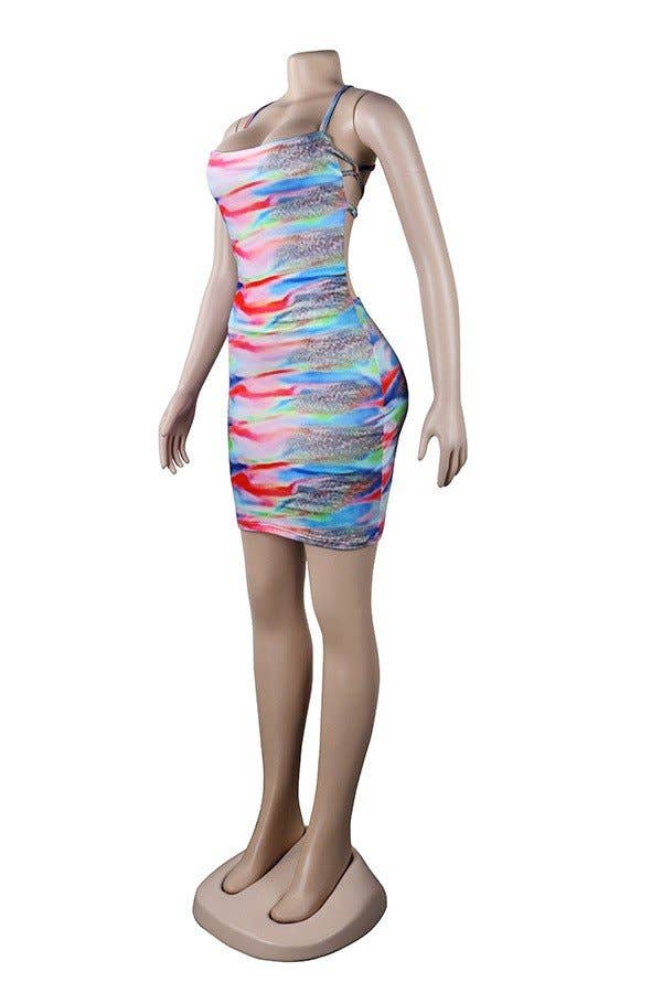 Couleurs Robe moulante dos nu européenne en vente sur Faire5