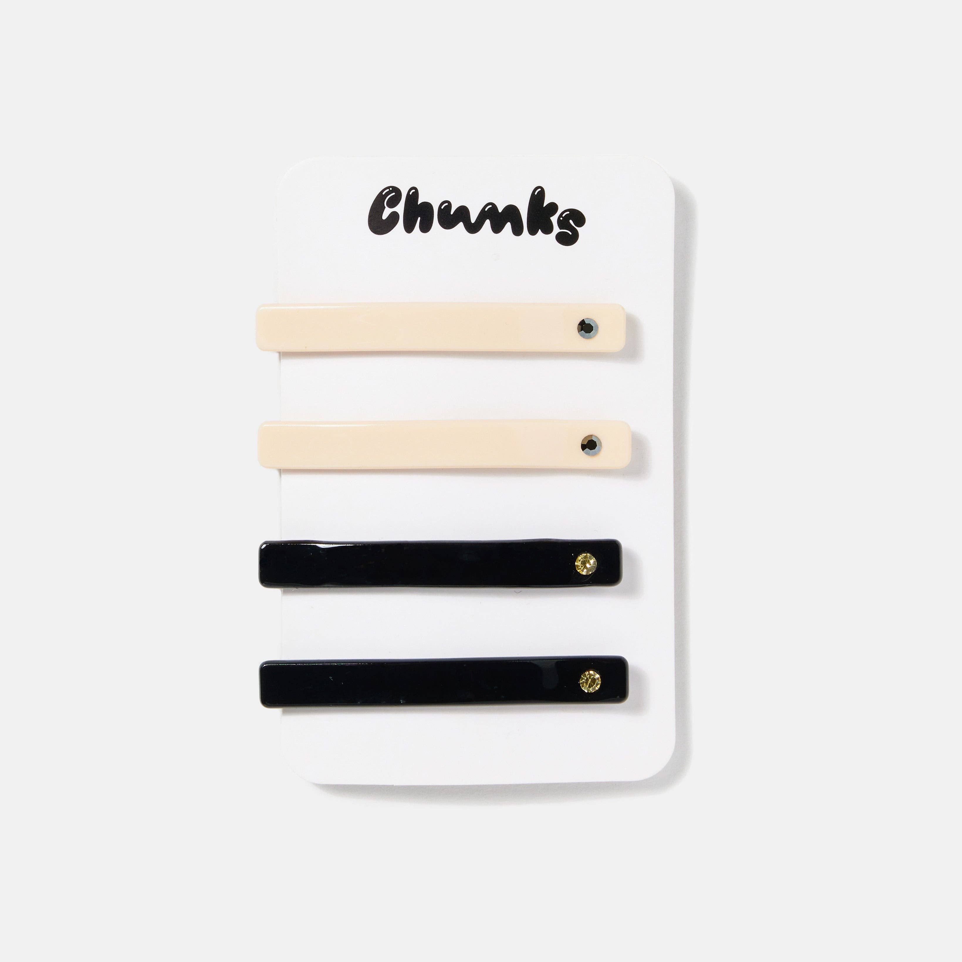 CHUNKS – wholesale Barrette – Women’s – Slides in Cream + Black