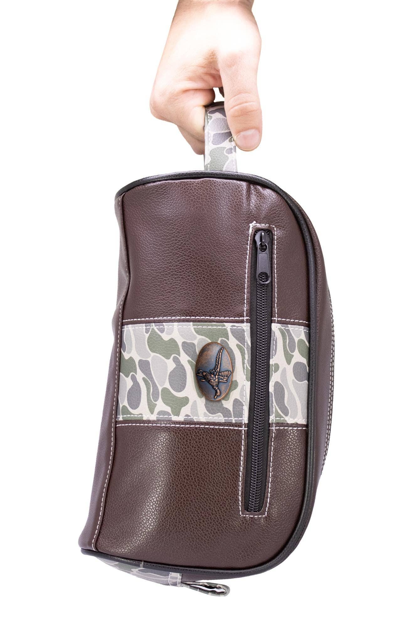 Zep-Pro - Wholesale Toiletry Bag - Men's - Mallard Brown Pebble Old School Camo Men's Toiletry Dopp Bag.2