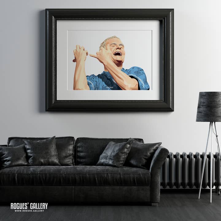 Paul Gascoigne : Le joueur de flûte - Tirages A0, A1, A2 ou A3 pour la vente par Rogues' Gallery