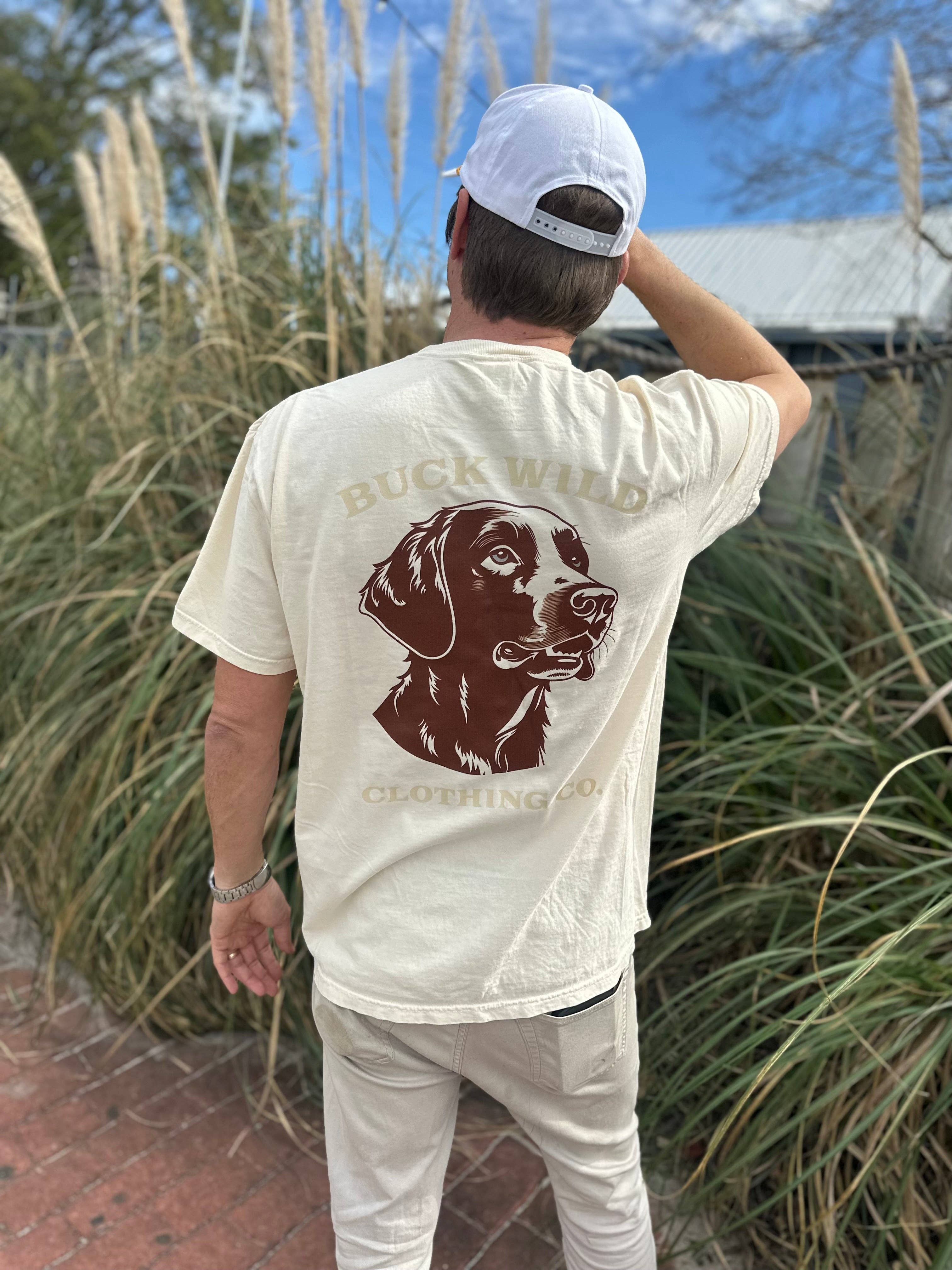 BUCKWILD CLOTHING CO - Vente T-shirt sérigraphié – homme - Labrador1