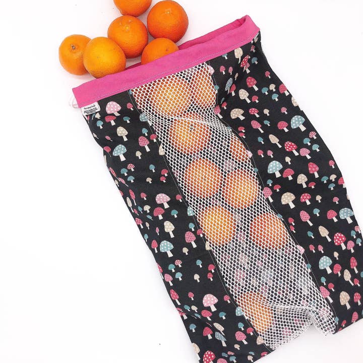 Nina's Flying Needle - Wholesale Grocery/Shopping Bag - Large Produce Bag Floral Orange and Yellow5