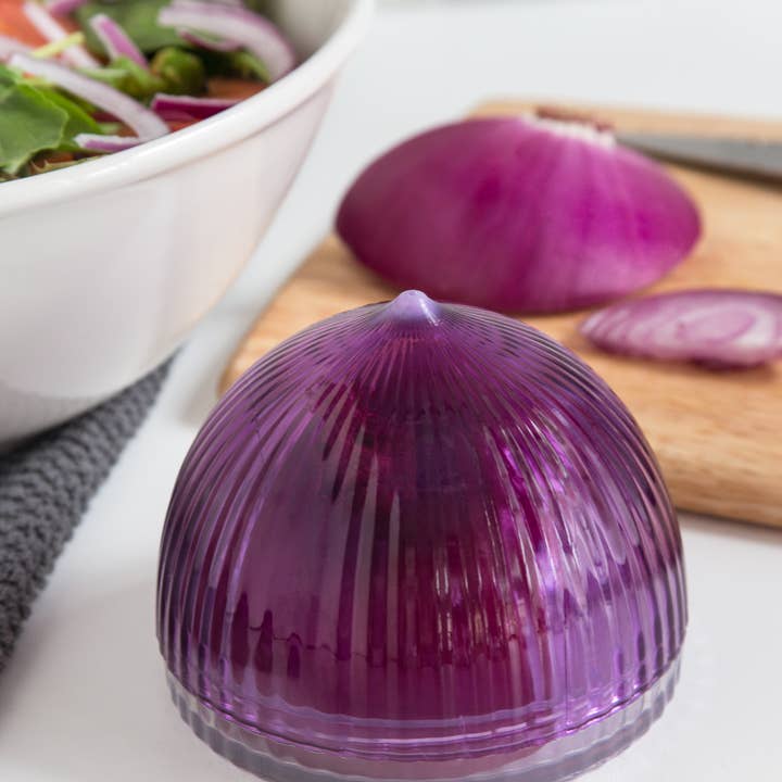 Fox Run Brands – Großhandel Lebensmittelbehälter – TULZ Zwiebel Save-A-Half, 4 Zoll x 4 Zoll x 3,5 Zoll2