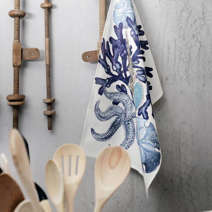 Cream Cornwall – wholesale Tea towel – Saltwater Tea Towel3