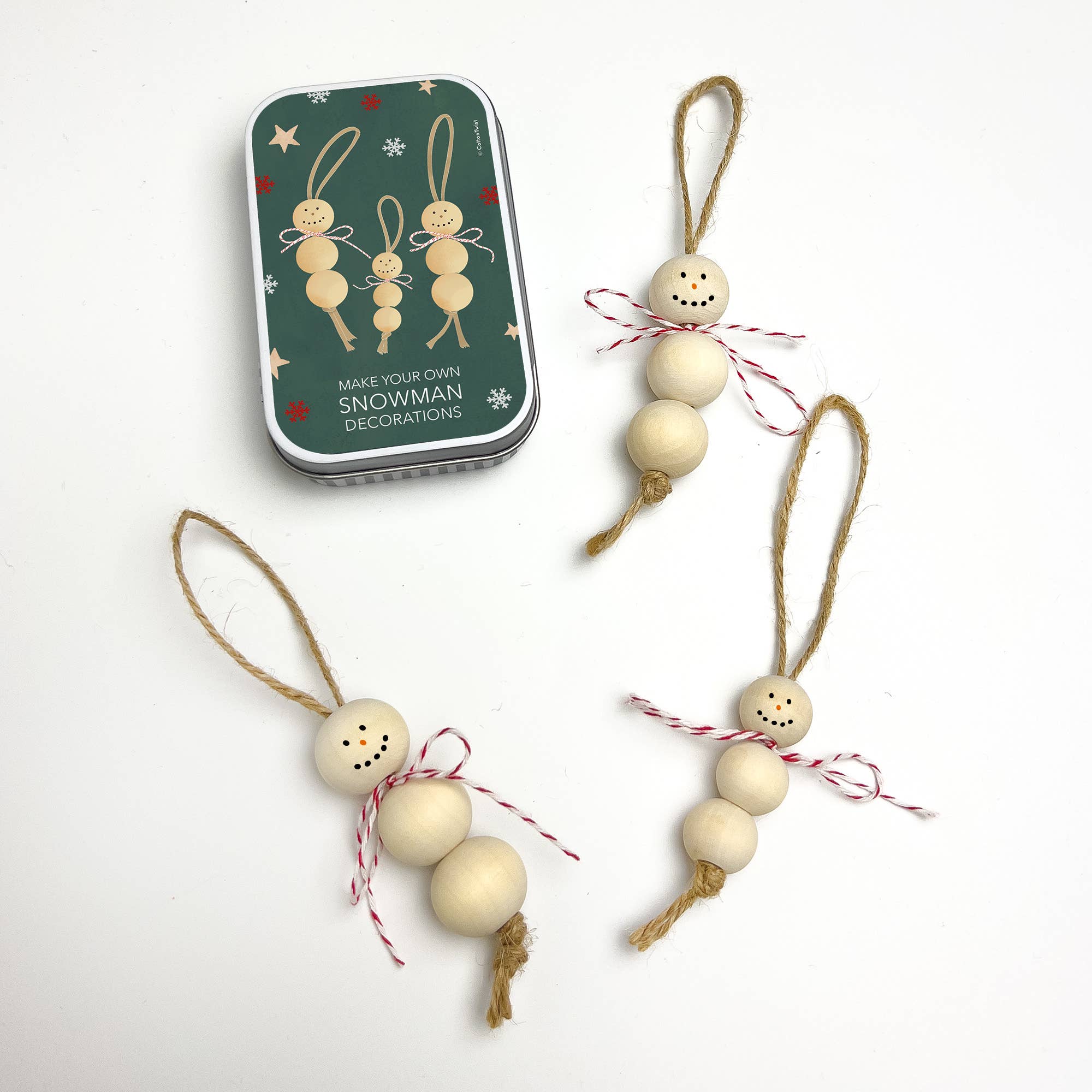 Cotton Twist (USA DUTIES PAID) - Wholesale DIY Craft Kit - Kids - Make Your Own Christmas Snowman Decorations1