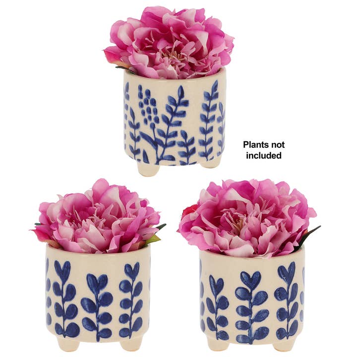 Cobalt Planter Med Fødder Mini for engroshandel hos Joe Davies