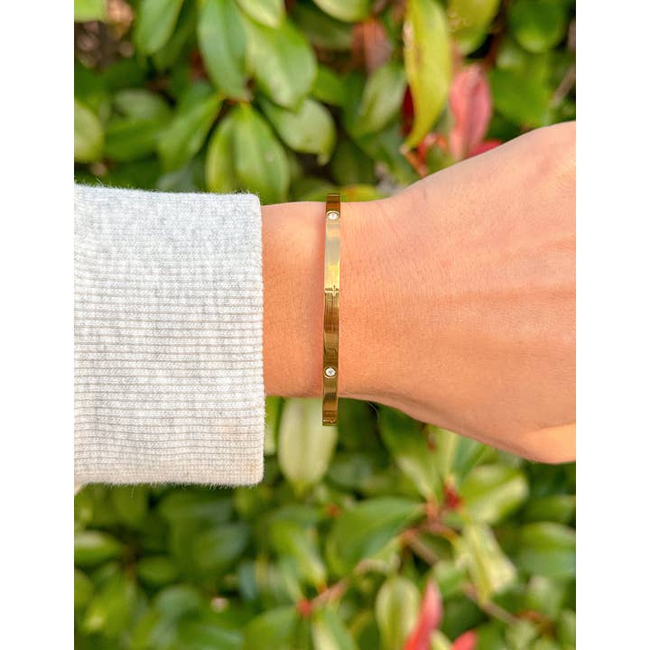 Elevated Faith - Wholesale Cuff Bracelet - Eternity Gem Cuff Bracelet1