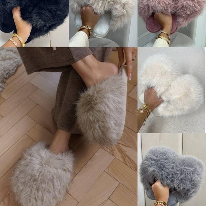 WOMEN'S EXTREME OVERSIZED FAUX FUR FLUFFY SLIPPERS and other Purchase Wholesale pantoufle. Free Returns & Net 60 Terms on Faire trending on Faire.
