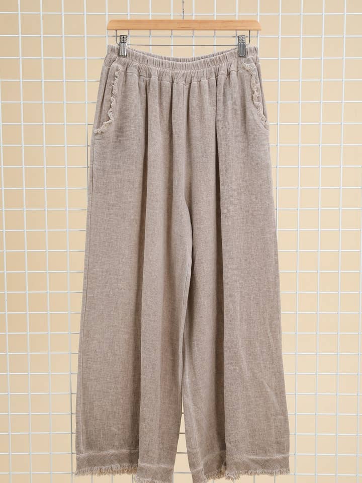 Lea & Luc - Grandes Tailles - Wholesale Pants - Women's - Plus size linen trouser SKU 999819