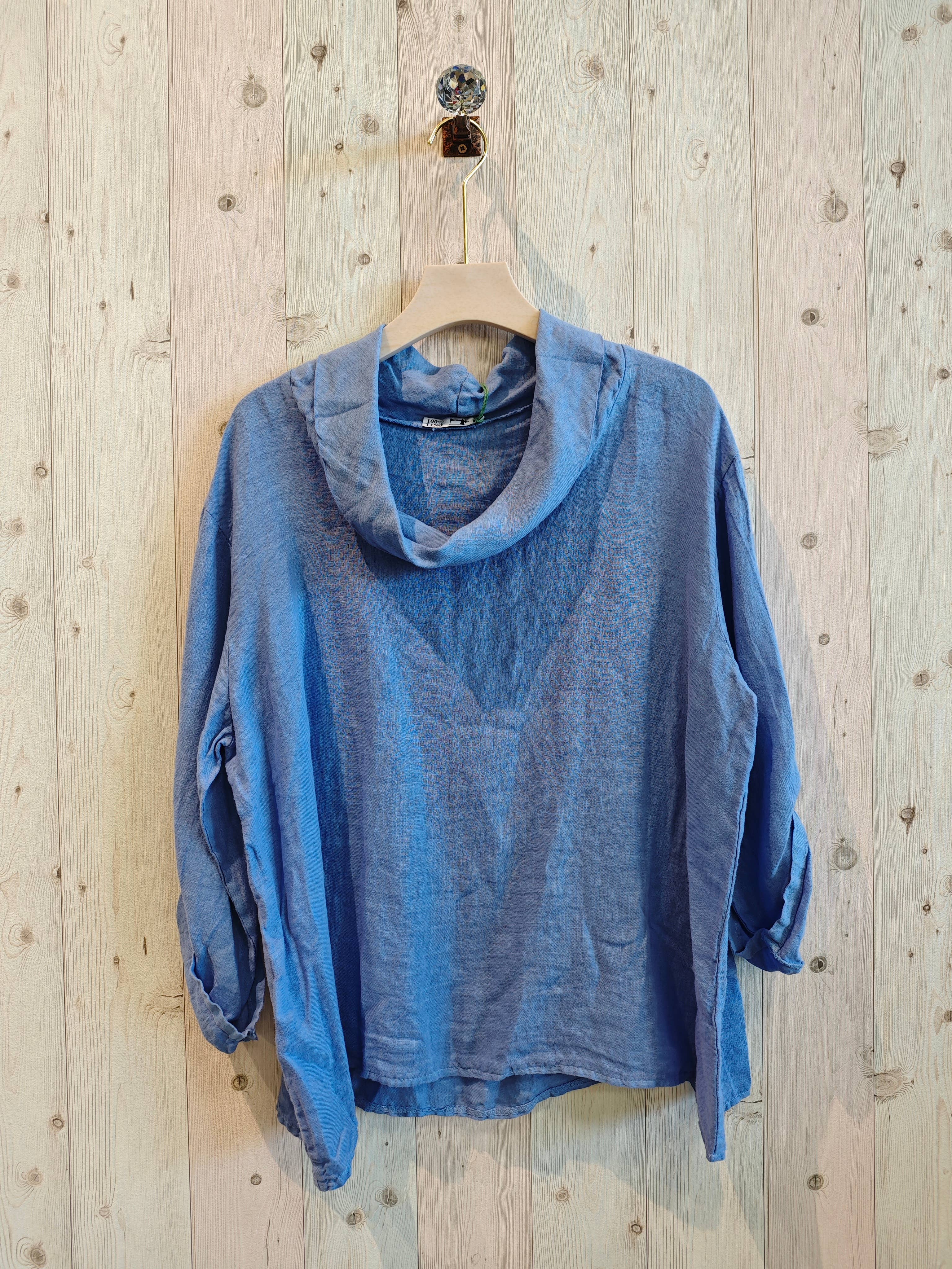 Linen & More - Wholesale Blouse - Women's - REF 10644 100% LINEN BOAT NECK BLOUSE5