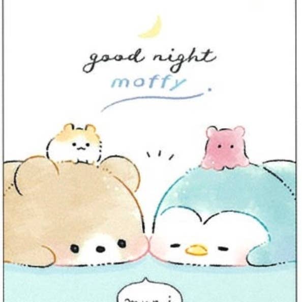 216321 Animaux Endormis Bonne Nuit Moffy Mini Bloc-Notes-10 pour la vente par BCmini