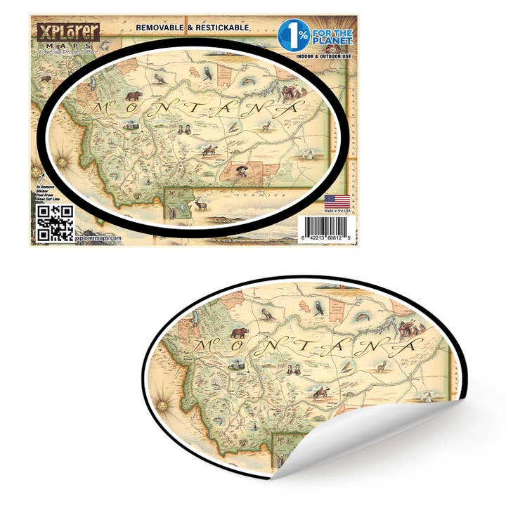 Pegatinas con mapas del estado para venta al por mayor de XPLORER MAPS