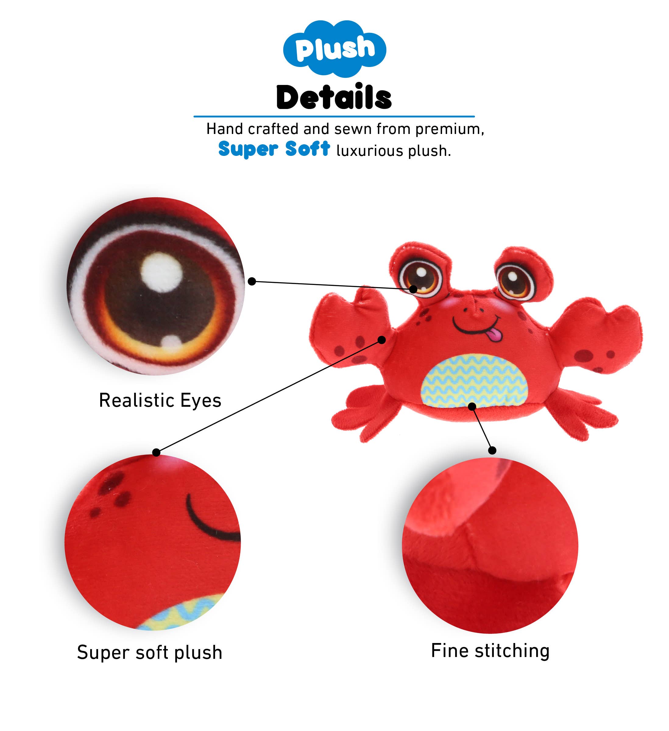 Cota Global - Wholesale Stuffed/Plush Toy - Kids & Baby - Plush Buddies - Crab1