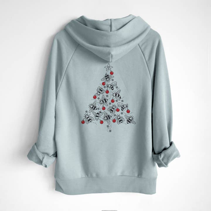 Sapin de Noël d'Abeilles - Sweat à Capuche UltraLuxe en Éponge Française Lourd pour la vente par Because Tees