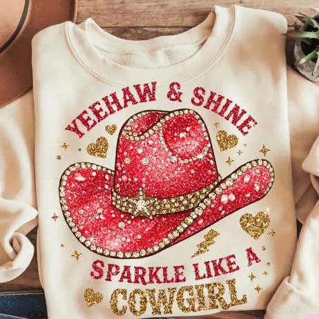 Étincelle comme un vêtement graphique de cowgirl pour la vente par Kindred Flame Outfitters