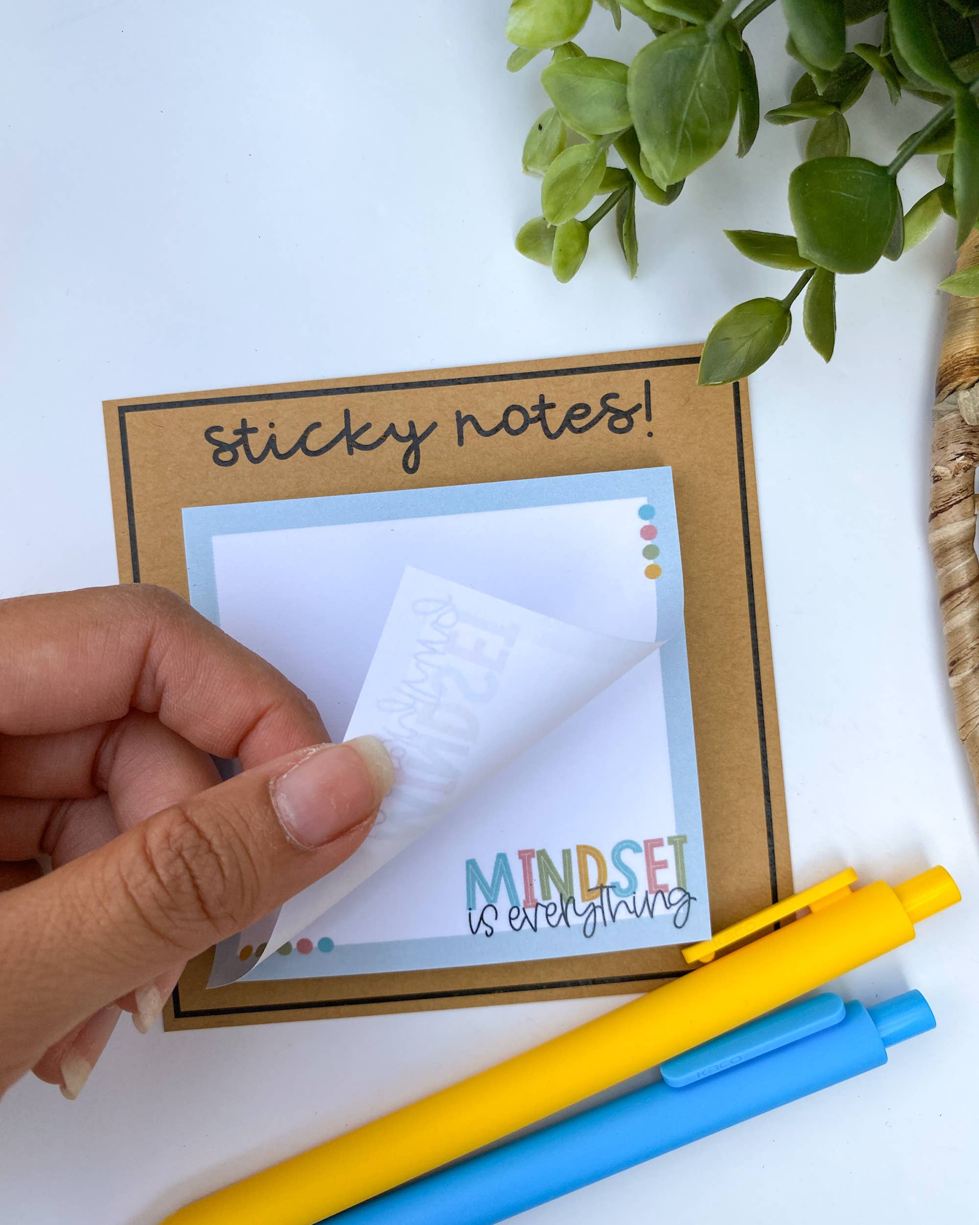 Created By Christine - Wholesale Sticky Notes - Mindset Is Everything Sticky Notes1