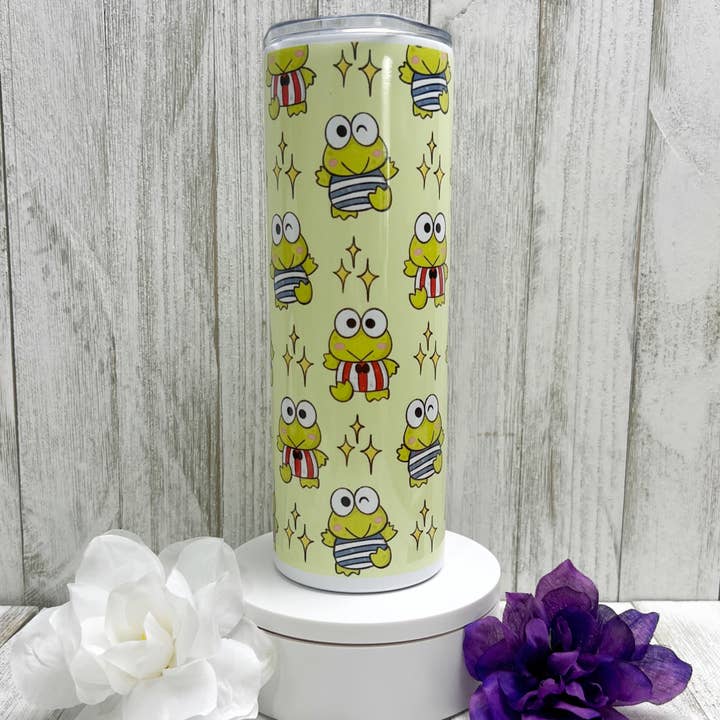 Eclectic Scribbles - Wholesale Insulated Mug/Tumbler - Cute Kawaii Keroppi Frog 20oz Stainless Steel Tumbler