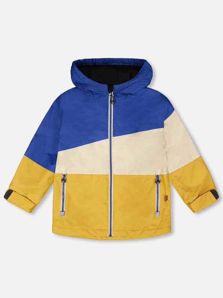 Casaco de Meia-Estação Azul Real Escuro por atacado de Deux par Deux