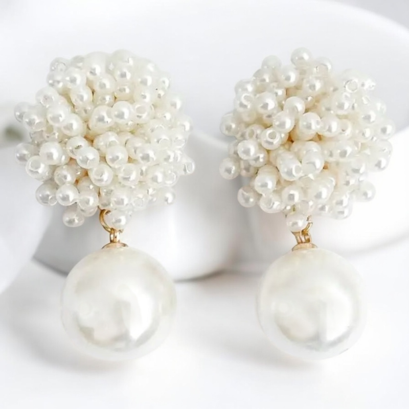 Athena Bridal Jewellery – Großhandel Ohrhänger – ATHENA KOLLEKTION - PERLENCLUSTER-OHRRINGE - CZER869 GOLD7