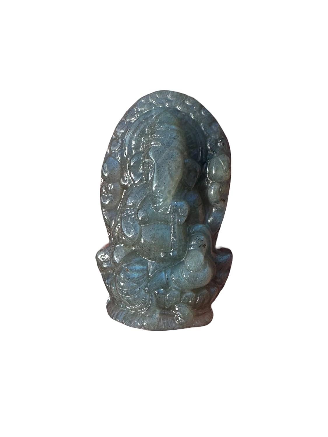 Doc Willard’s - Wholesale Spiritual Stone/Crystal - Labradorite Ganesha Stone Carving, 2 inches - Gift Set2