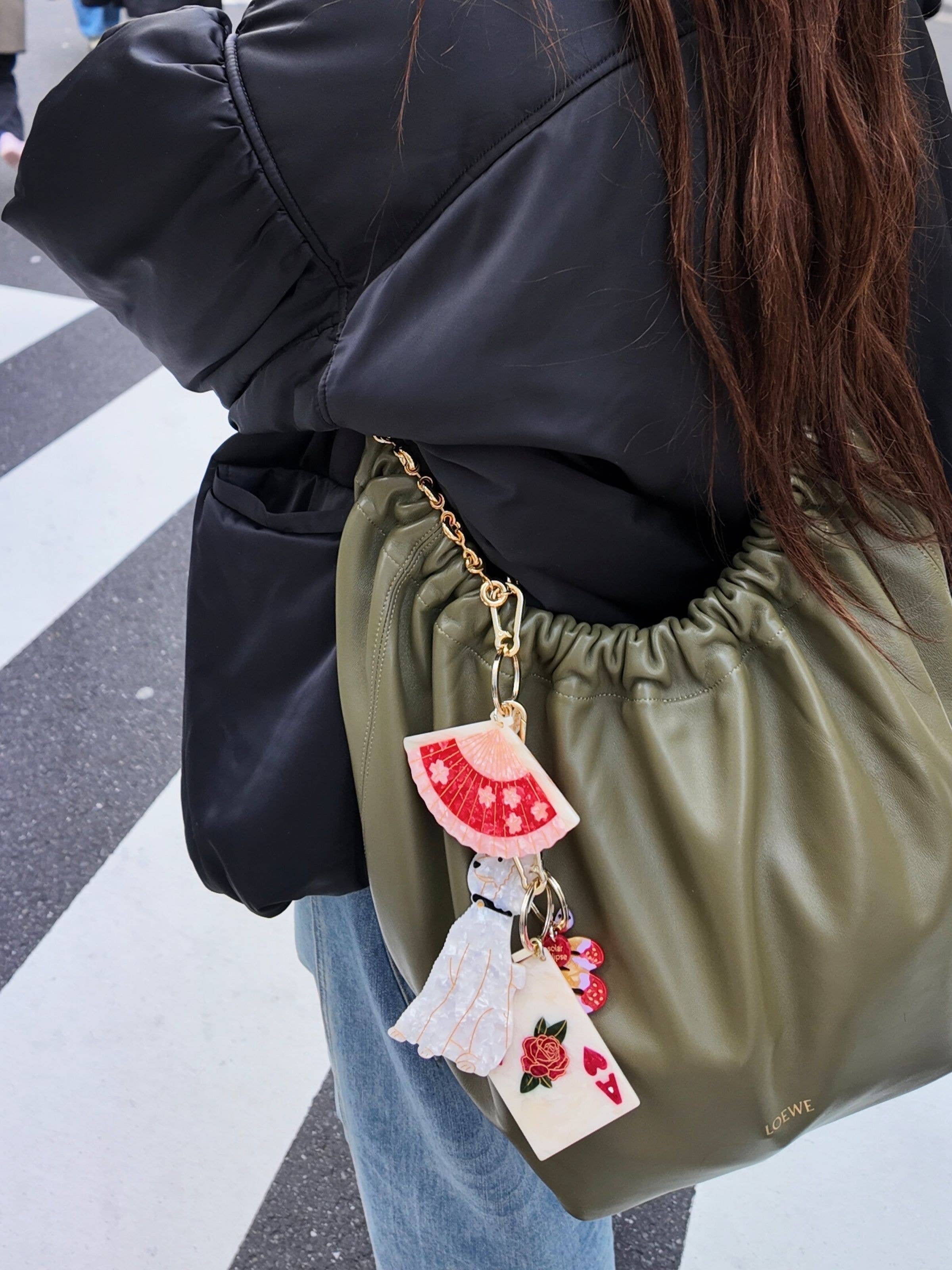 Solar Eclipse – Porta-chaves - Mulher por atacado – Pingente de Mala + Porta-Chaves Pintado à Mão em Forma de Cobra | Ecológico14