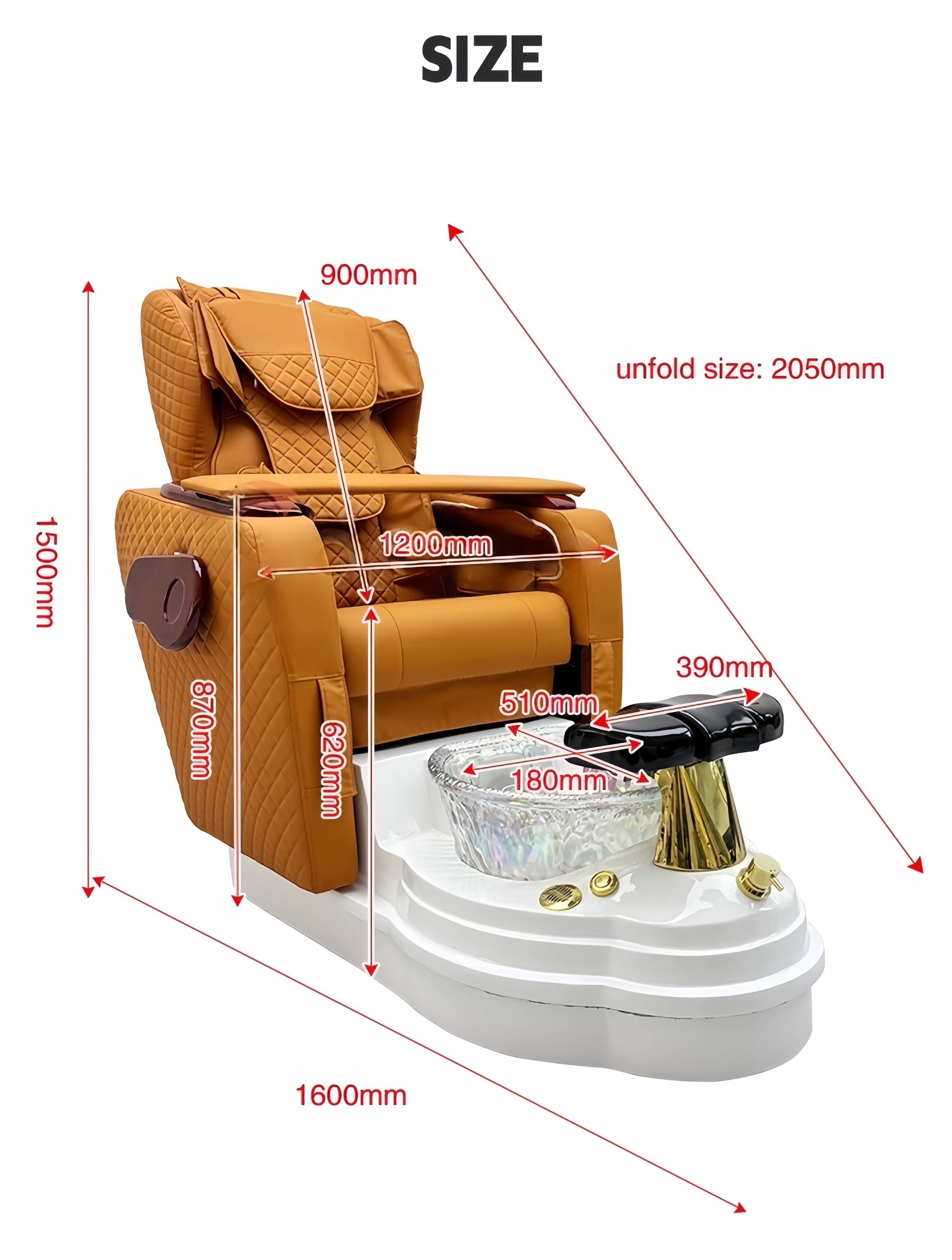TOP SPA OUTLET - Wholesale Chair - Lux Grand Pedicure Chair With Massage, Acetone Resistant8