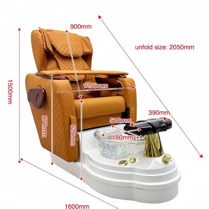 TOP SPA OUTLET - Wholesale Chair - Lux Grand Pedicure Chair With Massage, Acetone Resistant8