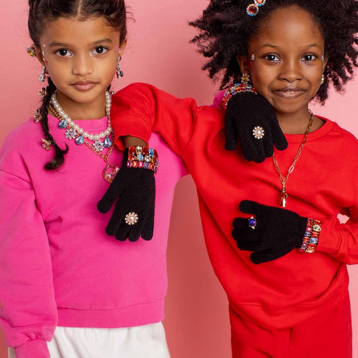 Super Smalls - Wholesale Gloves - Kids - Ice Skating Jeweled Gloves