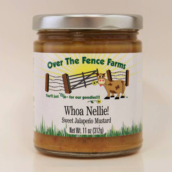 Over The Fence Farms - Wholesale Mustard - Whoa Nellie! Sweet Jalapeno Mustard