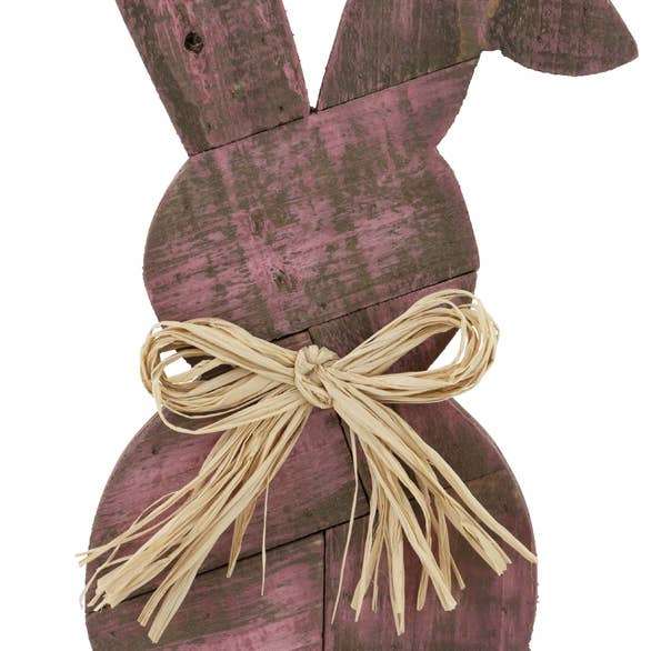 Tulip Bunny Wood Pink Easter Accents for wholesale by Boston International