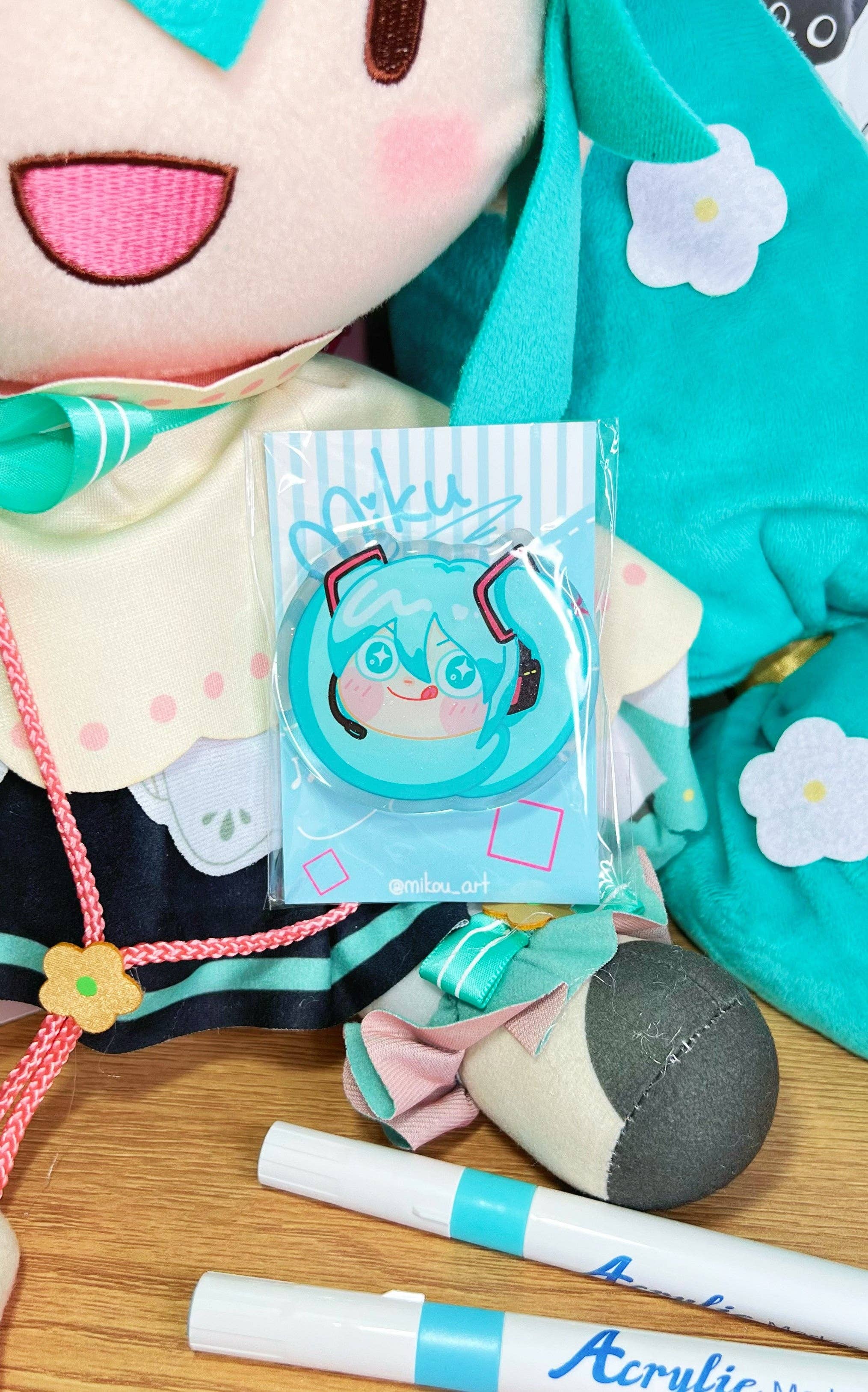 MikouArt - Wholesale Phone Grip - Hatsune Miku Dango Epoxy Acrylic Phone Grips/Holder | Mikou Fan Art2