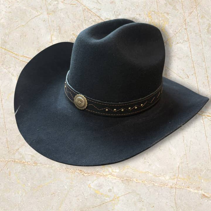 Handmade Hat Band – Sunburst Concho & Stud Detail for wholesale by Bella Betty