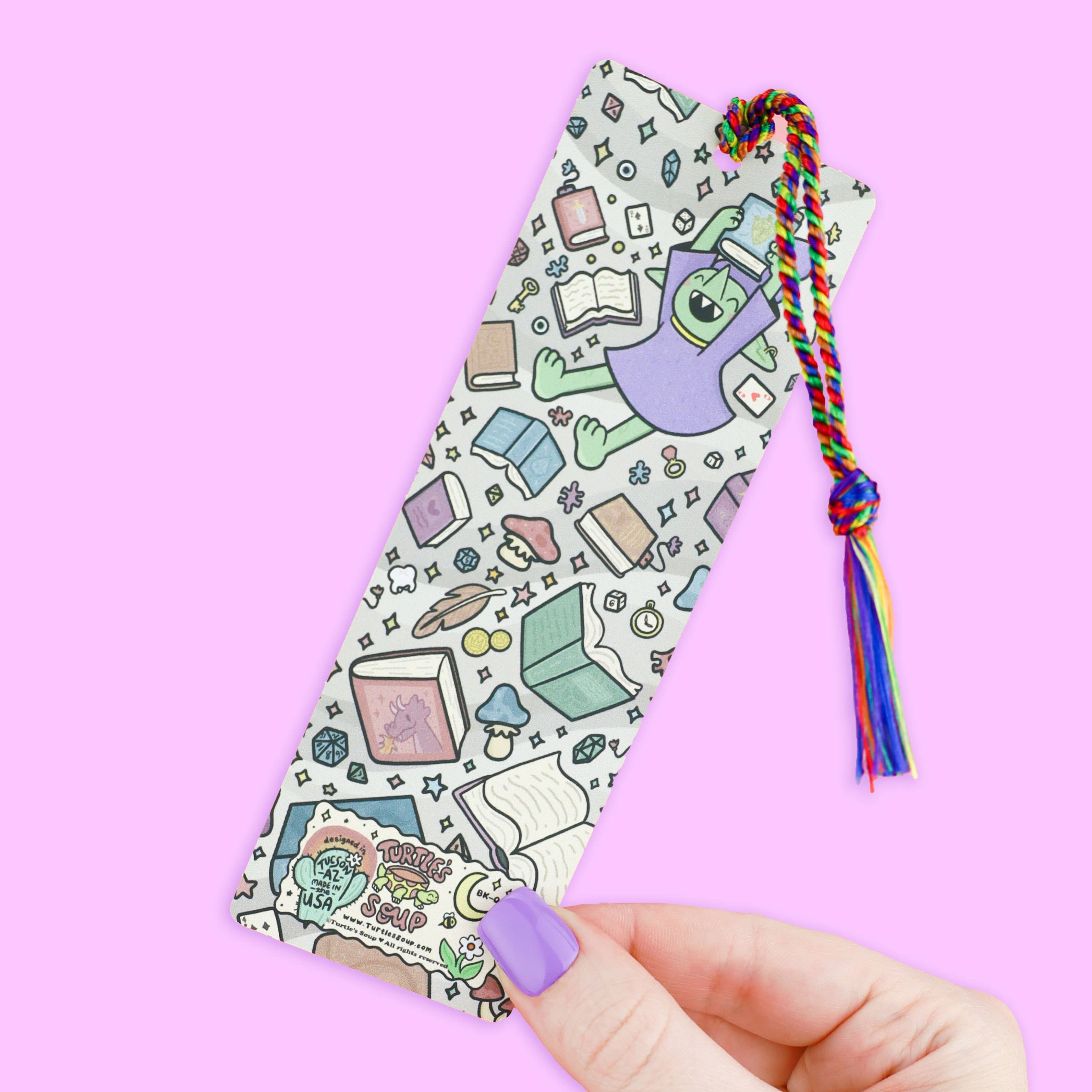 Turtle's Soup - Vente Marque-page - Gobelin Accumulateur de Livres, Fantaisie, Bibliophile, Marque-page avec Gland1