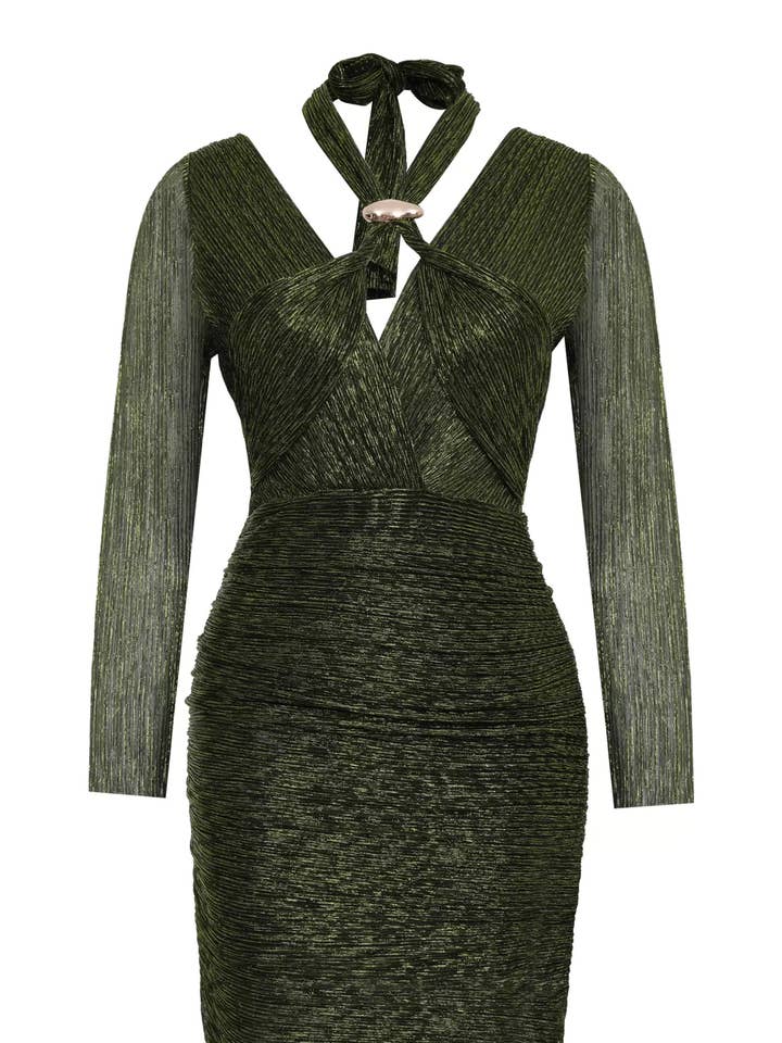 Robe courte sans manches vert menthe au clair de lune pour la vente par Noece